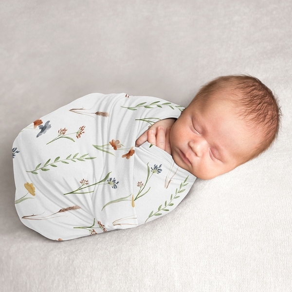 Sweet Jojo Designs Boho Floral Garden Flower Girl Baby Swaddle